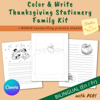 Color & Write Thanksgiving Stationery Family Kit