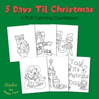 5 Days Till Christmas - A PLR Coloring Countdown