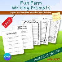 Free Fun Farm Writing Prompts Kit