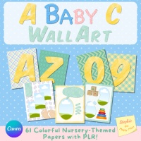 A, Baby, C Nursery Wall Art