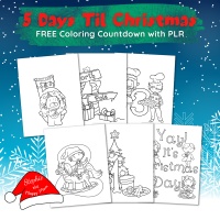 5 Days Till Christmas - A PLR Coloring Countdown