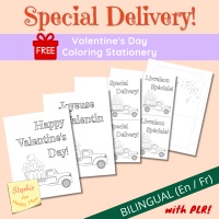 FREE Valentine's Day Coloring Stationery