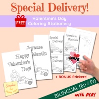 FREE V-Day Stationery + Stickers