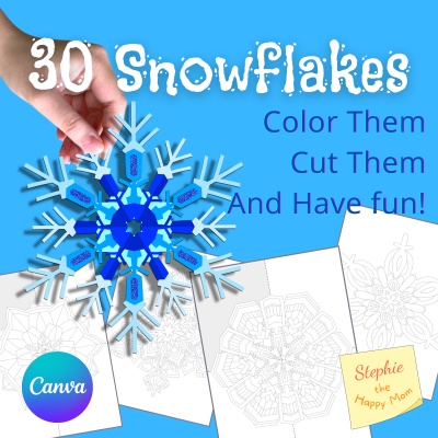 Color And Cut Snowflakes
