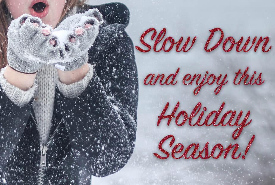 slow down and enjoy this holiday season